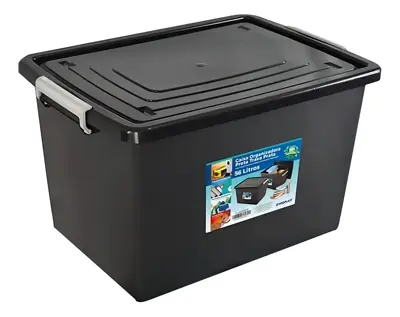 Caixa Organizadora Preta 56L